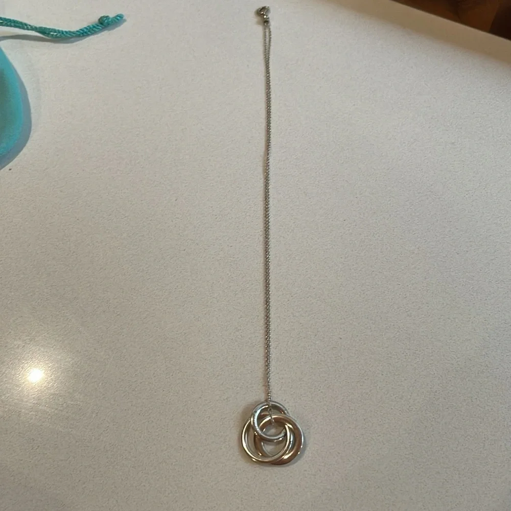 Tiffany & Co Silver 1837 Triple Interlocking Circles Pendant Necklace - Picture 6 of 9